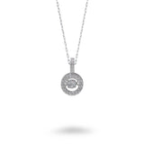 CZ Circle Dancing Stone Necklace