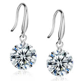 7mm CZ Dangle Earrings