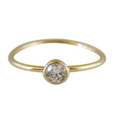 Gold Solitaire Ring