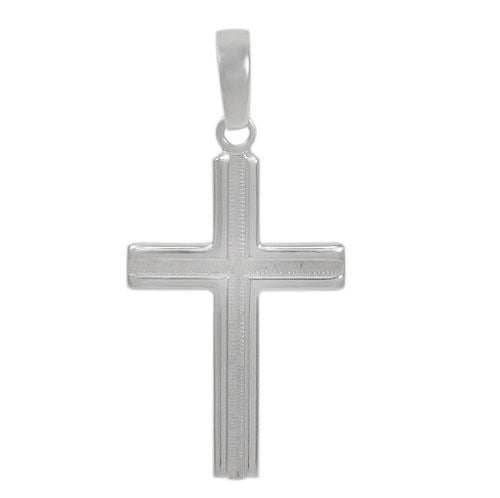 Cross with Raised Edges Necklace