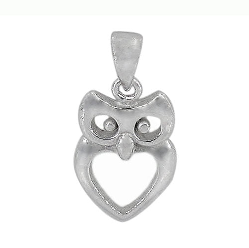 Owl with Heart Necklace