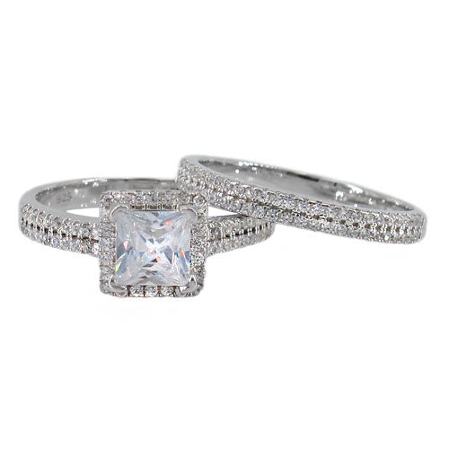 Engagement Set 6mm Princess Cut