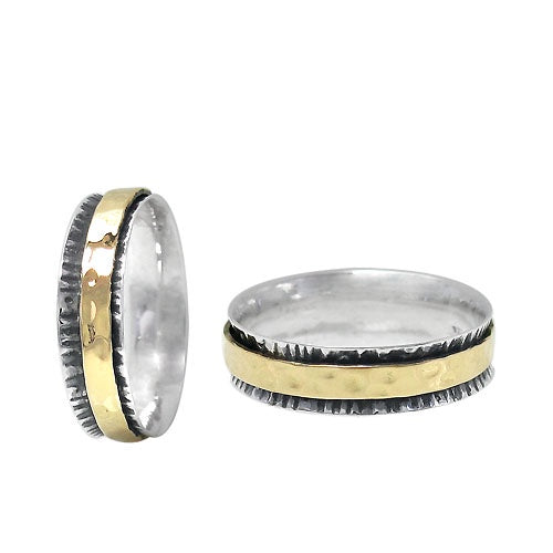 Thin Meditation Ring with Brass 6mm