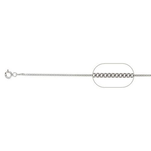 Rhodium Plated Curb Chain 1.5mm