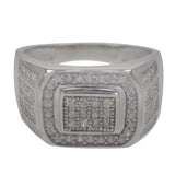 CZ Center Outlined Signet Ring