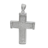 Wide CZ Cross Necklace
