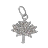 CZ Canada Maple Leaf Necklace