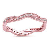 Twist CZ Eternity Ring