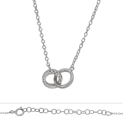 Small Eternity Circles Linked Necklace