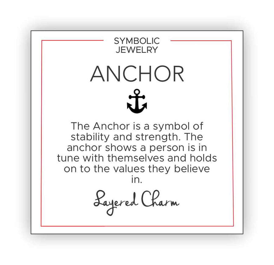 Circle Rope and Anchor Necklace