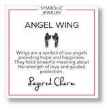 Double Oxidized Angel Wings Necklace