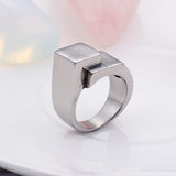 S.S. Abstract Square Signet Ring