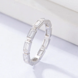 Bezel CZ Baguette Eternity Ring