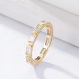 Bezel CZ Baguette Eternity Ring