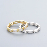 Bezel CZ Baguette Eternity Ring