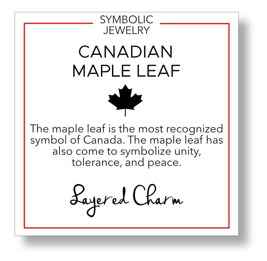 CZ Canada Maple Leaf Necklace