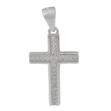 CZ Center Embedded Cross Necklace