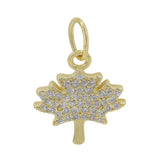 CZ Canada Maple Leaf Necklace