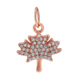 CZ Canada Maple Leaf Necklace