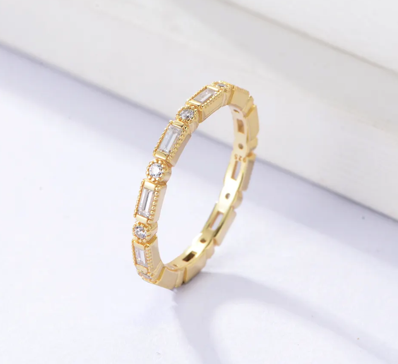 Round and Baguette Eternity Ring