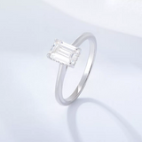 Baguette CZ Solitaire Ring
