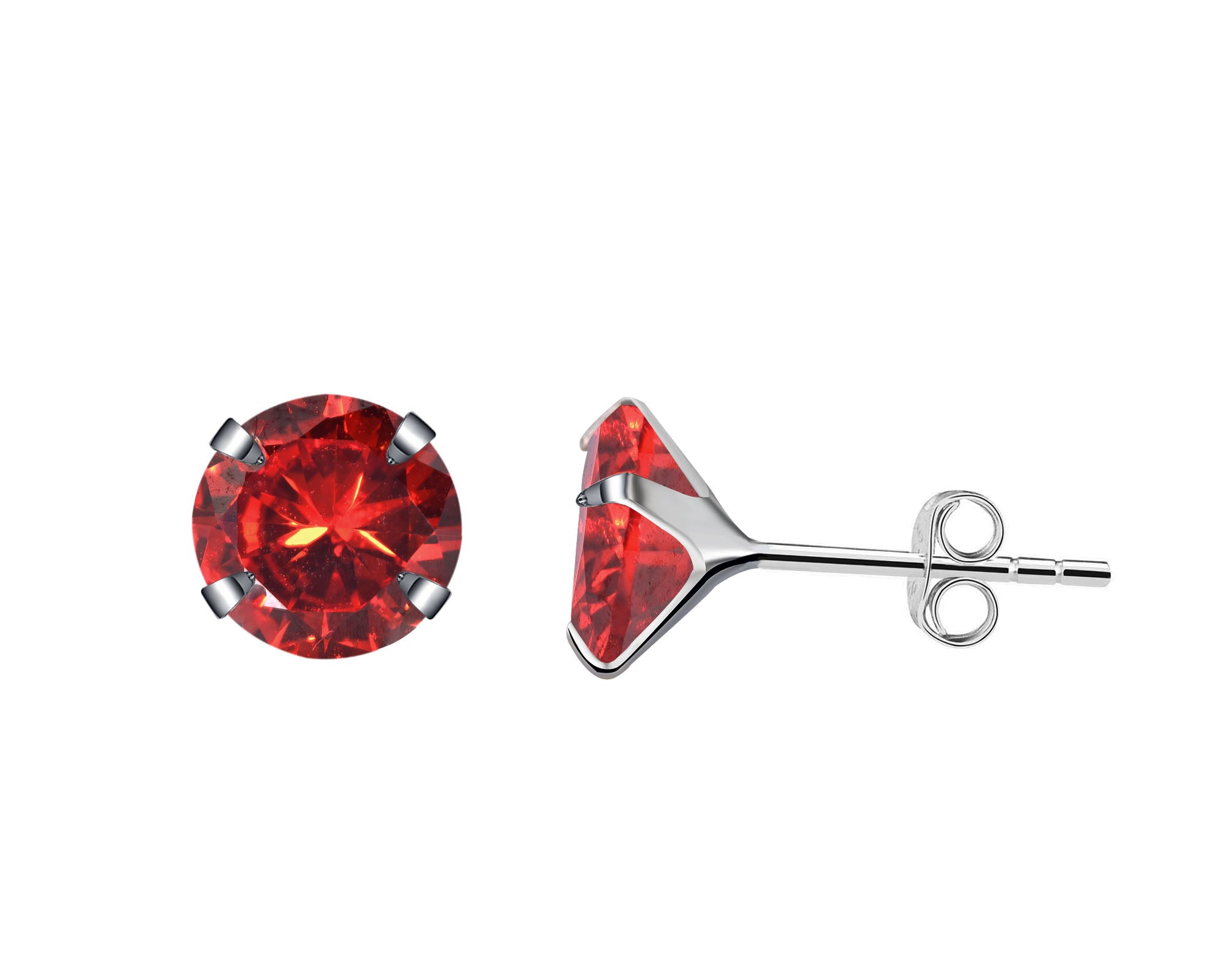 CZ Birthstone Stud Earrings