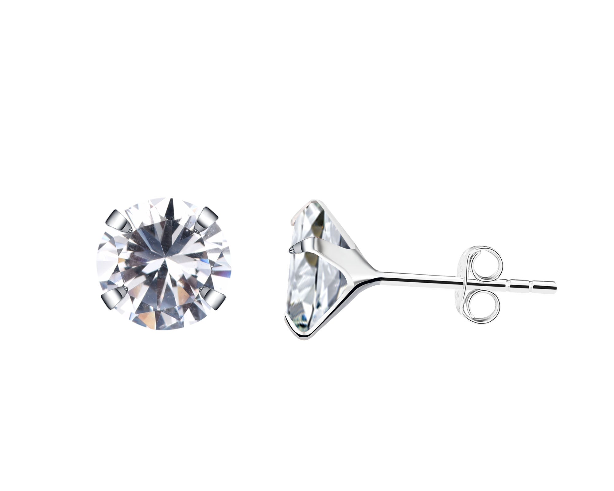 CZ Birthstone Stud Earrings