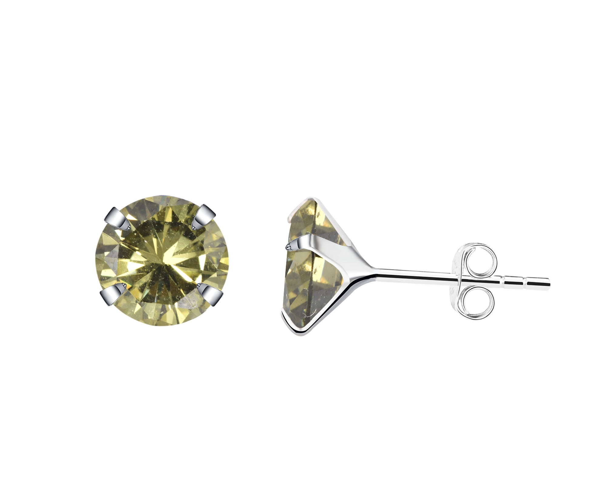 CZ Birthstone Stud Earrings