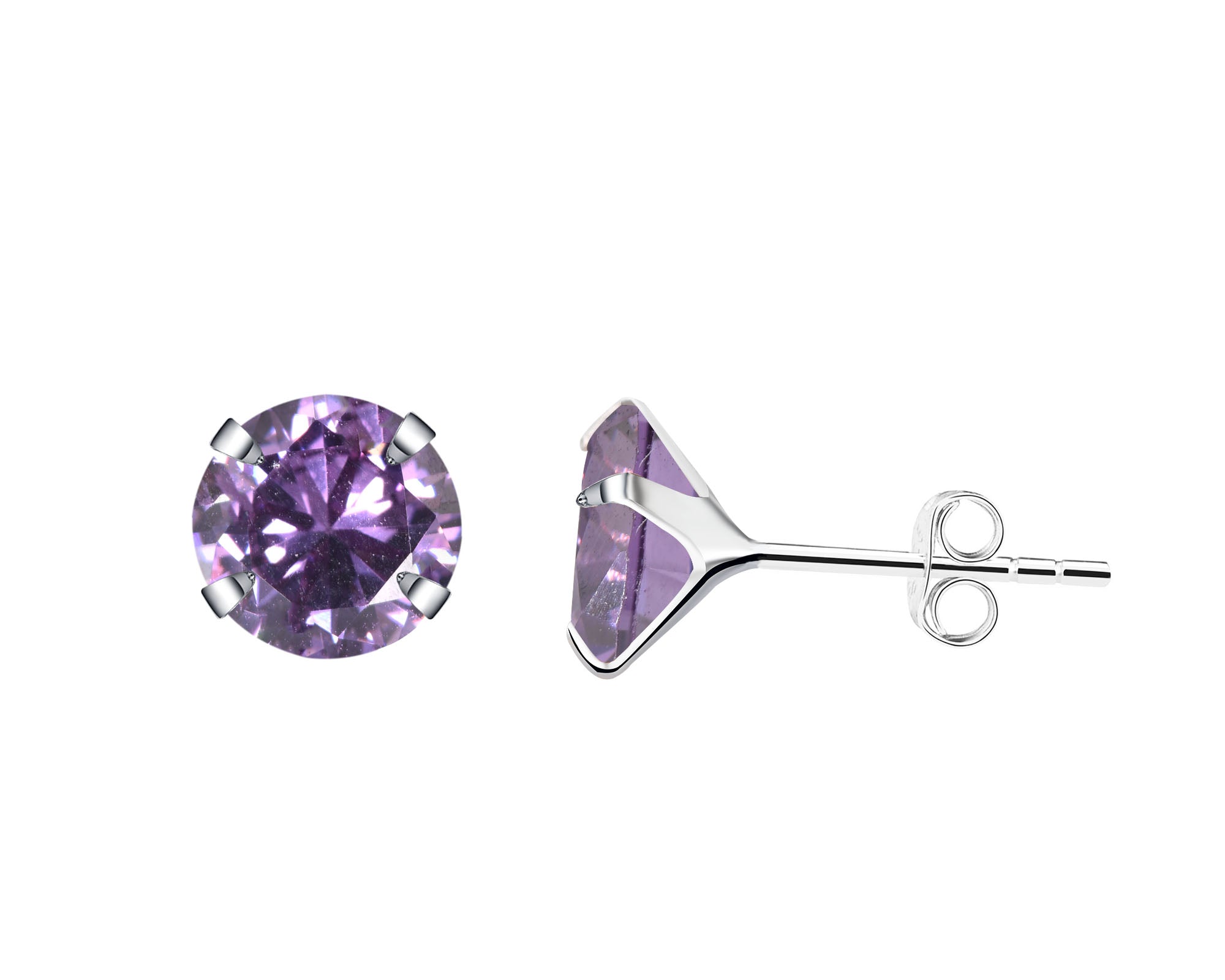 CZ Birthstone Stud Earrings
