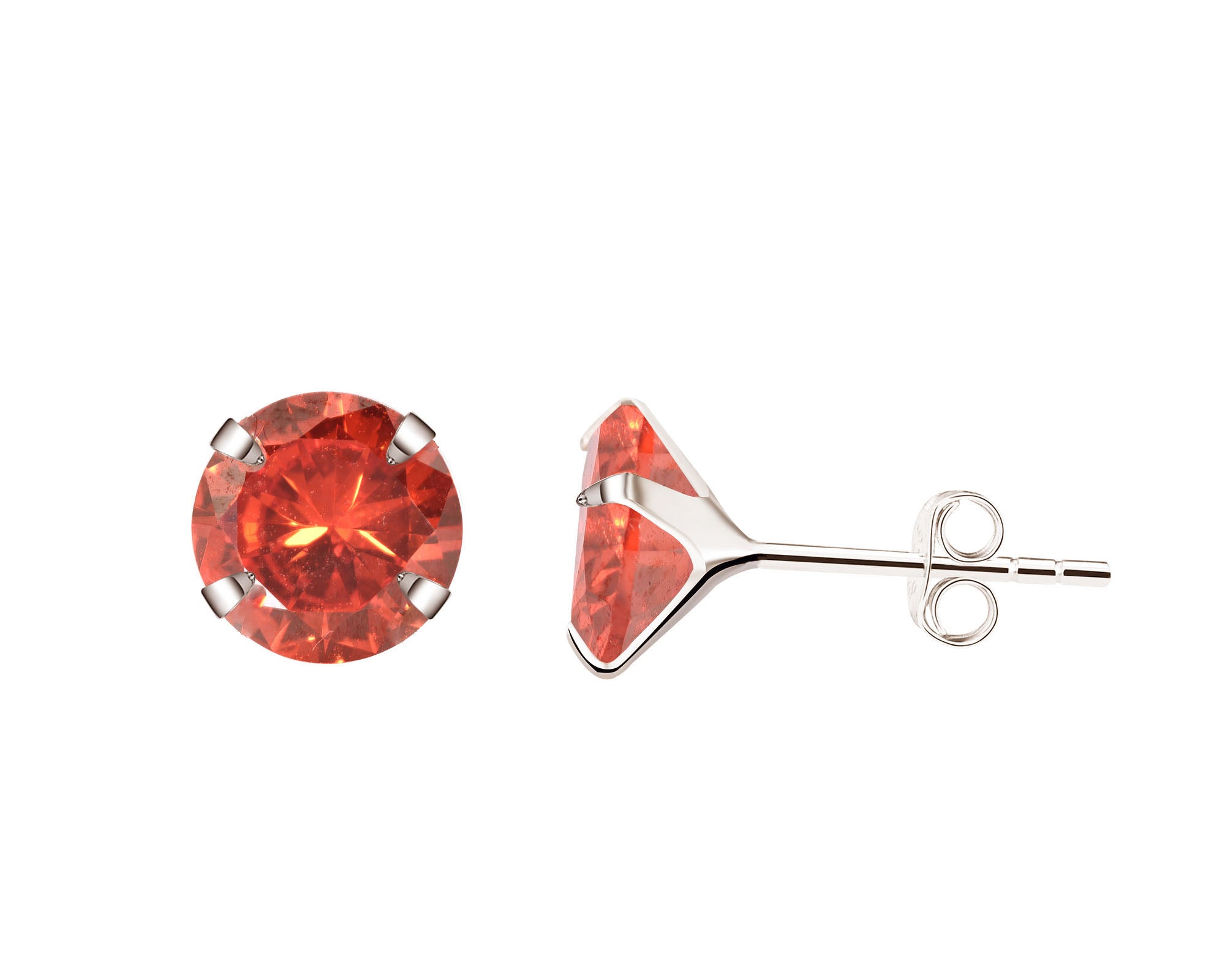 CZ Birthstone Stud Earrings