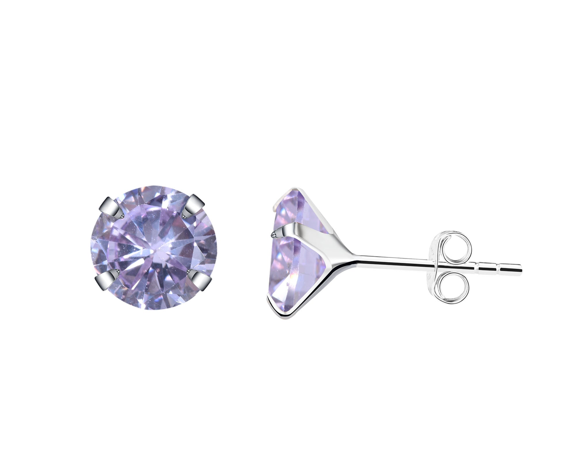 CZ Birthstone Stud Earrings