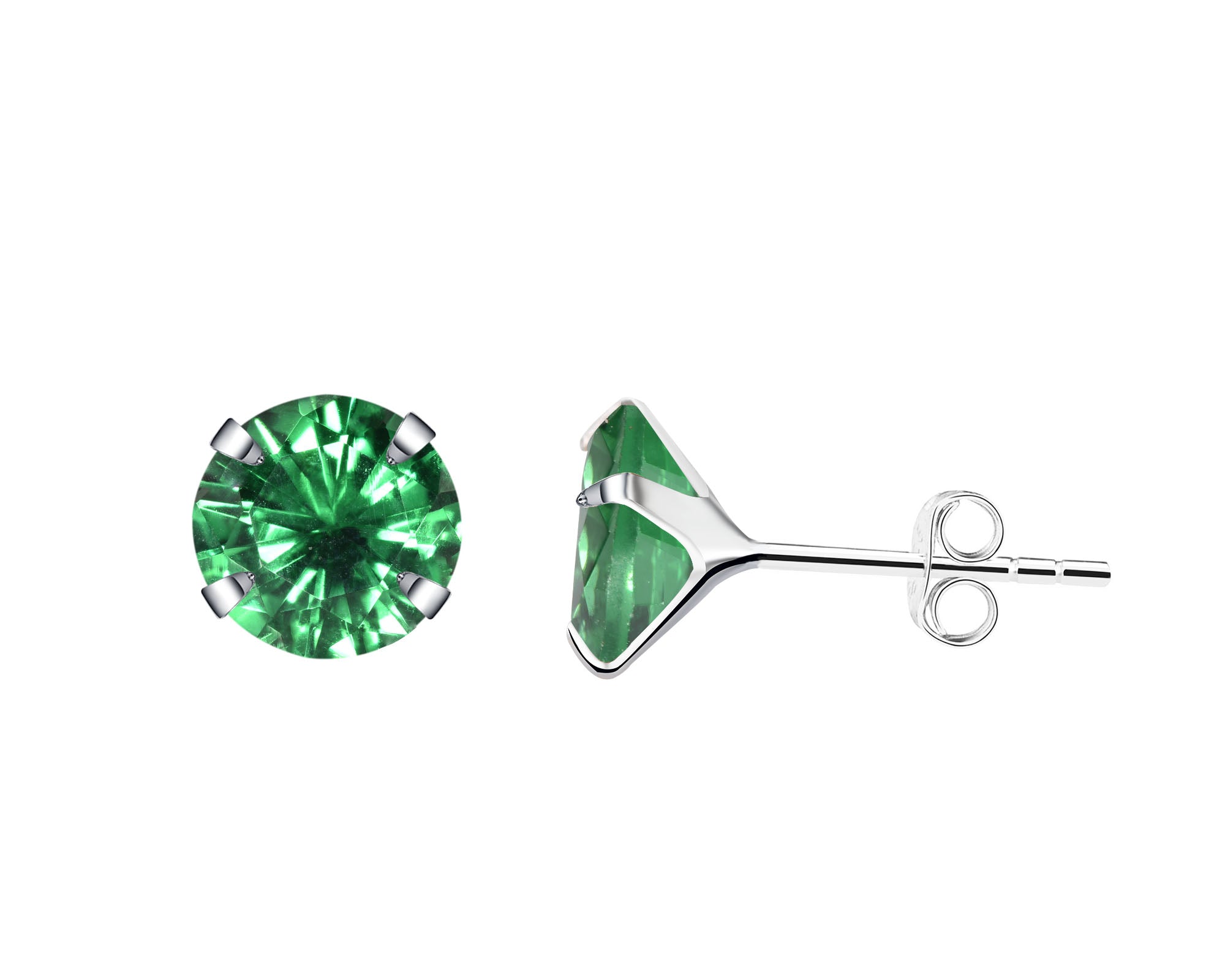 CZ Birthstone Stud Earrings