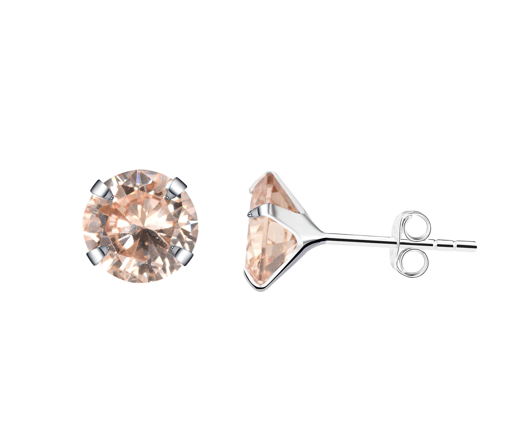 CZ Birthstone Stud Earrings