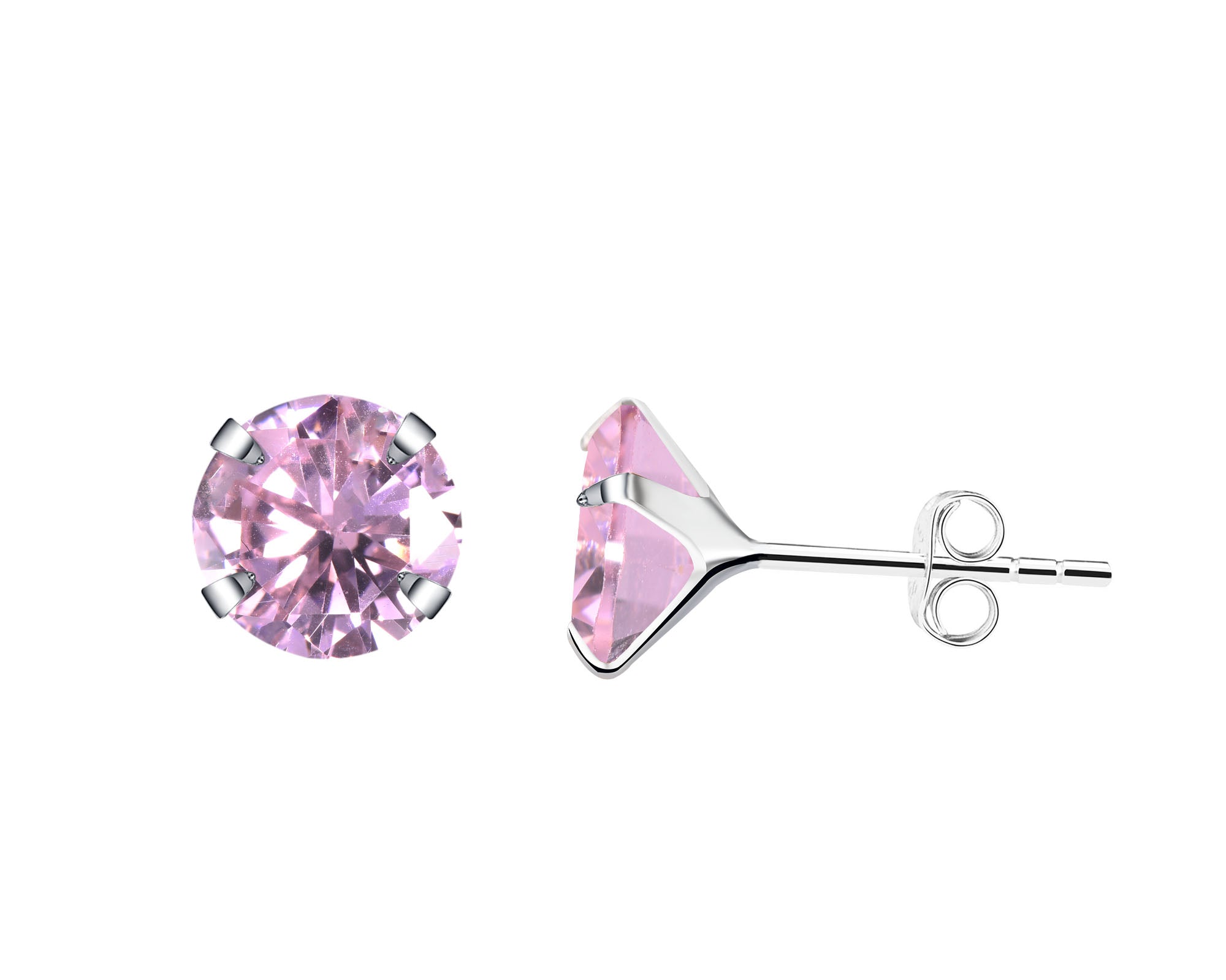 CZ Birthstone Stud Earrings