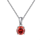 Birthstone CZ Solitaire Necklace