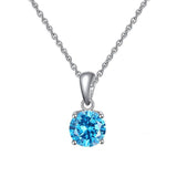 Birthstone CZ Solitaire Necklace