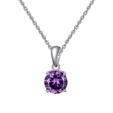 Birthstone CZ Solitaire Necklace