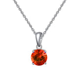 Birthstone CZ Solitaire Necklace