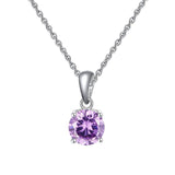 Birthstone CZ Solitaire Necklace