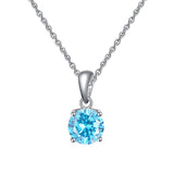 Birthstone CZ Solitaire Necklace
