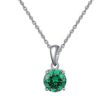 Birthstone CZ Solitaire Necklace
