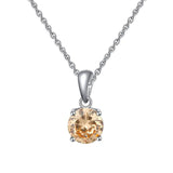 Birthstone CZ Solitaire Necklace