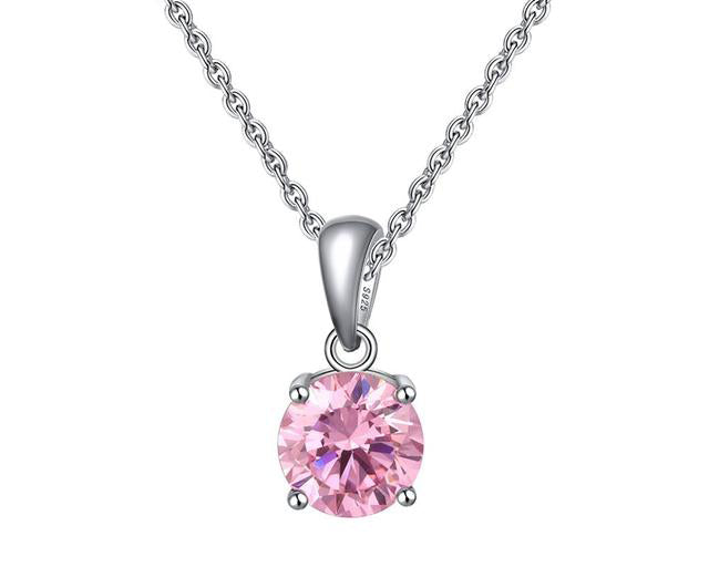 Birthstone CZ Solitaire Necklace