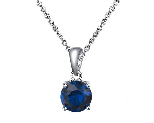 Birthstone CZ Solitaire Necklace