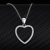 CZ Outline Heart Shape Necklace