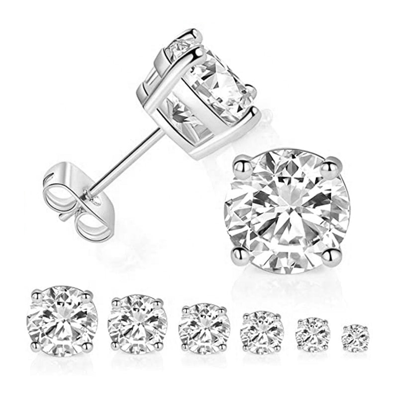 Premium Round CZ Stud Earrings