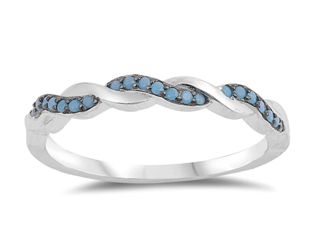 CZ Twist Braided Ring