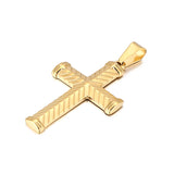 S.S. Diamond Cut Cross Necklace
