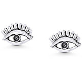 Lash Evil Eye Stud Earrings