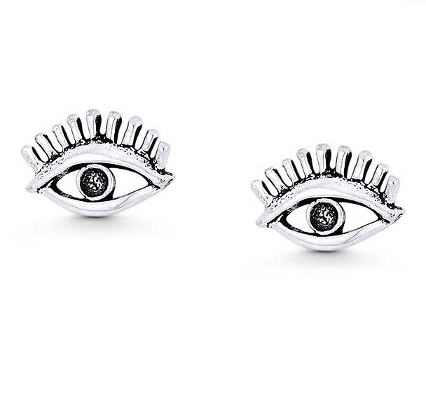 Lash Evil Eye Stud Earrings